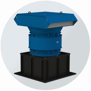 Крышный приточный вентилятор ВКОП-К №7,1 с клапаном, Ø710 мм