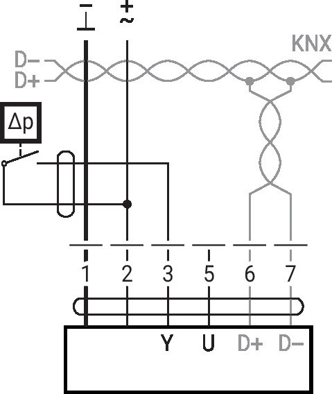 LM24A-KNX — Схема подключения