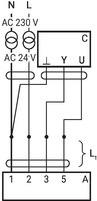 SHQ24A-MF100 — Схема подключения